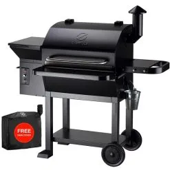 Z GRILLS ZPG-10002B 1060 Po² Gril à Granulés De Bois Et Fumoir 8-en-1 BBQ Noir