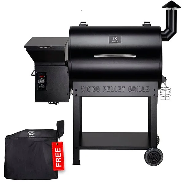 Z GRILLS ZPG-7002B Barbecue à Granulés De Bois Et Fumoir 8-en-1 De 694 Po² Noir