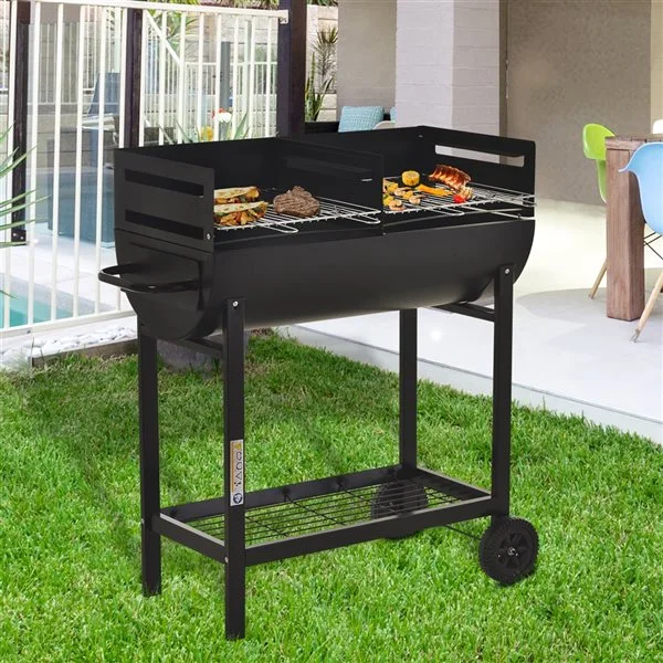 Barbecue à Charbon Noir De 15,70 Po Par Outsunny - Image 2