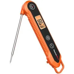 Thermomètre Numérique Pour Aliments ThermoPro à Lecture Instantanée, Noir/orange