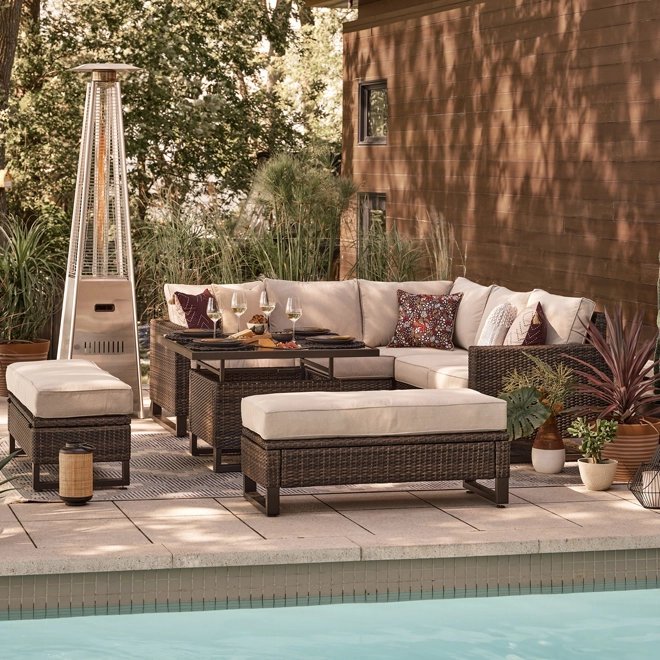 Chauffe-terrasse Sur Pied Style Selections Au Propane Liquide De 42 000 BTU En Acier Inoxydable - Image 2