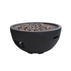 Vasque à Feu De 26,6 po Et 40 000 BTU Au Gaz Naturel Jefferson Par Modeno En Béton Noir