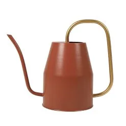 Arrosoir Pour Le Jardinage Allen + Roth De Style Traditionnel, 1,1 Gal, Métal, Rouge-brun Et Or